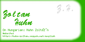 zoltan huhn business card